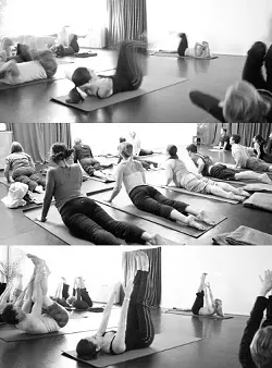 BIG STRETCH : Owner Amy Swanson said that The Yoga Centre is celebrating a new home and the month of love--February--with specials, classes, and parties. - PHOTO BY STEVE E. MILLER