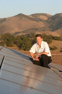 GOOD DAY SUNSHINE:  Easy on the pocketbook, easy on the Earth, solar energy is attracting a growing constituency on the Central Coast. Kurt Jackson powers his - A.G. home with this 5,000-watt rooftop photovoltaic system.