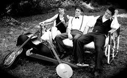 DRUMS? WE DON'T NEED NO STINKING DRUMS!: Drummerless trio The Devil Makes Three brings their rockabilly, ragtime, folk, and country sounds to Downtown Brew on March 22. - PHOTO COURTESY OF DEVIL MAKES THREE