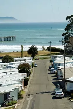 AFFORDABLE HOUSING : Bella Vista in Cayucos is just one of many mobile-home parks in San Luis Obispo County. Thousands of county residents have found housing they can afford in well-located mobile-home parks, some of which are under threat of converting to other uses. - PHOTO BY JESSE ACOSTA