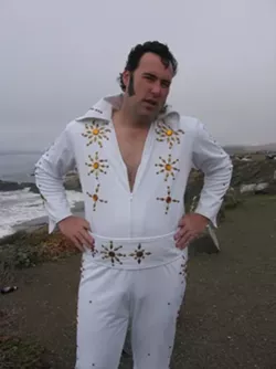 HE'LL BE YOUR TEDDY BEAR : Matt "King" Tuttle, Elvis impersonator extraordinaire, performs Dec. 7 at SLO's Grange Hall. - PHOTO COURTESY OF MATT "KING" TUTTLE