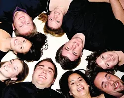 CIRCLE THE VOICES! : Get an earful of Cuesta College's vocal jazz ensemble Voce on April 27 at St. Benedict's Episcopal Church. - PHOTO COURTESY OF VOCE