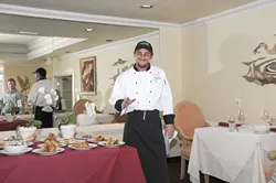 FLOWERING FLAVORS : Chef Anthony Reeves shows his love for California, French, and Asian cuisine in his menus at Orchid, the restaurant at the Inn at Morro Bay. - PHOTO BY DAN HARDESTY
