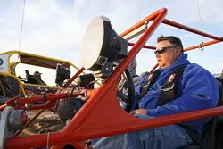 FAMILY TRADITION : Jim Suty, president of Friends of Oceano Dunes, said that his family has been recreating at the dunes for more than 40 years. He explained that most visitors keep the dunes safe by policing themselves. - PHOTO BY STEVE E. MILLER
