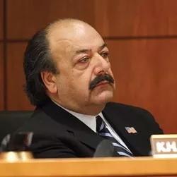 DISTRICT 4, KATCHO ACHADJIAN: 2007 grants of $1,000 and more: - Oceano Advisory Council $2,000 - Central Coast Senior $1,000 - Nipomo Area Rec. Assn--Kids Day $1,000 - Judkins Middle School--Des. Imagination $1,000 - SLO Mozart Festival $1,500 - Friends of the Nipomo Library $1,000 - Latino Outreach Council $1,000 - South County Youth Coalition $1,225 - A.G. Harvest Festival Comm. $2,800 - SLO County Creek Day Planning Comm. $1,000 - Nipomo Chamber of Commerce $2,026 - A.G. High School Robotics Team $1,150 - Source: SLO County Board of Supervisors - PHOTO BY STEVE E. MILLER