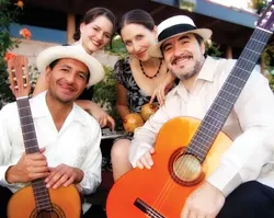 FLOWER POWER : Cascada de Flowers (waterfall of flowers) plays the Red Barn in the South Bay Community Park on June 2, exploring the musical traditions of Mexico, Cuba, and Puerto Rico. - PHOTO COURTESY OF CASCADA DE FLORES