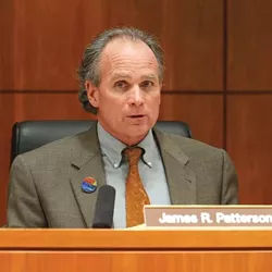 DISTRICT 5, JAMES PATTERSON: 2007 grants of $1,000 and more: - City of Atascadero--Kids Day in the Park $1,000 - SLO Mozart Festival $2,000 - Atascadero Comm. Link $1,000 - Atascadero Colony Days $1,000 - Santa Margarita Lions CSA#23 Hall Rental $1,000 - Source: SLO County Board of Supervisors - PHOTO BY STEVE E. MILLER