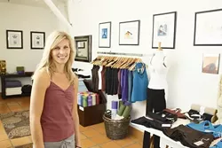 DRESS TO DE-STRESS : Nicole Wendel recently opened The Yoga Boutique, which offers comfortable clothes and yoga accoutrements. - PHOTO BY STEVE E. MILLER