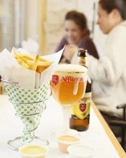 PERFECT PAIR : Fred O'Toole and his wife, Joyce Connelly, serve tasty fries and Belgian ales that floored New Times' resident foodie. In a good way. - PHOTO BY STEVE E. MILLER