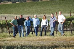 GROUP EFFORT : A large group of people (left to right) Doug Filipponi, Jeff Filipponi, Mike Sinor, Rob Rossi, Amanda Wittstrom-Higgins, Steve Rossi, and Karl Wittstrom banded together to create Ancient Peaks. - PHOTO COURTESY OF BELLA CASTLE PHOTOGRAPHY