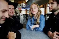 WESTERN GAL : The Eilen Jewell Band--(left to right) bassist Johnny Sciascia, guitarist Jerry Miller, Eilen Jewell, and drummer Jason Beek--plays Linnaea's Cafe on Dec. 9. - PHOTO BY JENNIFER LUCEY-BRZOZA