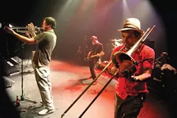 MADDENING : The Mad Caddies bring their hyperkinetic stage presence to Downtown Brew on July 10. - PHOTO BY GABRIELLE GUITE