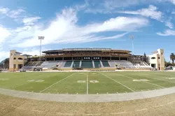 REBUILT : The university plans to dedicate the newly renamed Spanos Stadium prior to the season finale against Savannah State on Nov. 18. The naming rights went to alumnus Alex Spanos, who last year gave $8 million to kickstart the $21.5-million expansion of the old facility. - PHOTO BY JESSE ACOSTA