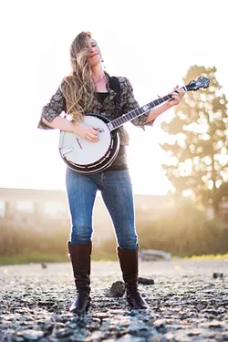 BANJO BABE: Santa Margarita-based banjoist and songstress Erin Inglish plays a free Tooth & Nail Winery concert on July 22. - PHOTO COURTESY OF ERIN INGLISH