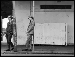WEST COAST STYLERS: Surf-jazz duo The Mattson 2 plays a fundraising concert for the Cambria Education Foundation on April 23, at the Hearst Ranch Warehouse in San Simeon. - PHOTO COURTESY OF THE MATTSON 2