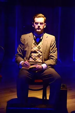 AN AMERICAN IN BERLIN : Seeking inspiration for his next novel, American writer Cliff Bradshaw (Mike Fiore) heads to Berlin, Germany, where he happens upon the Kit Kat Club and the charming but dramatic Sally Bowles. - PHOTO COURTESY OF JAMIE FOSTER PHOTOGRAPHY