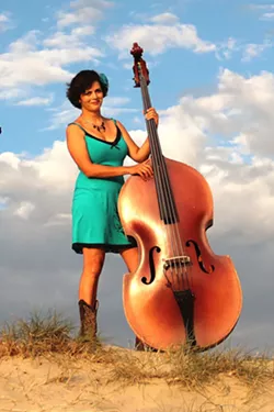 NEW MUSE: Over the years, artist and musician (bass player for Fox and Rice) Colleen Gnos has gone through phases where she’s favored politics, the ocean, and music as her muse. - PHOTO COURTESY OF COLLEEN GNOS