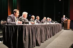 DOWN TO THE WIRE: The race for the open 24th Congressional District seat has already brought in millions of dollars in campaign contributions. In the last few weeks, major political action and campaign committees have ramped up spending in efforts to swing the primary election to benefit their party. - FILE PHOTO BY DYLAN HONEA-BAUMANN