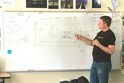 NEW DOGS, NEW TRICKS : Matt West, founder of CodeSLO, teaches students the art of HTML and Javascript. - PHOTO BY ALEXANDER DAVIDSON