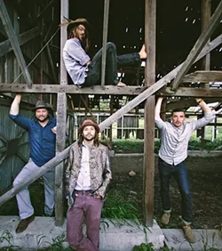 CAMPFIRE SOUNDS: Moonshiner Collective headlines a three-band show at Fremont Theatre on April 22, in support of their excellent new album 'Consequential Campers.' - PHOTO COURTESY OF MOONSHINER COLLECTIVE