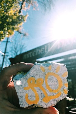 SURPRISE:  Painted rocks with inspirational messages or simply fun or pretty designs are being dropped off at parks across SLO in an effort to spread a little love for #rockaroundslo. - PHOTO COURTESY OF CITY OF SAN LUIS OBISPO