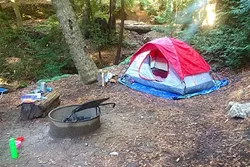 CAMPTASTIC: While it may not be as secluded as other campgrounds, Ventana still gives you enough space to take in the forest’s scenic beauty. - PHOTO BY CHRIS MCGUINNESS