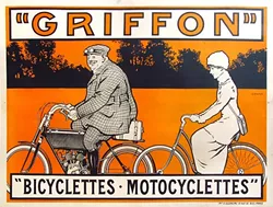 A NEW ERA: As technology evolved, posters popped up hawking everything from bicycles to washing machines. - IMAGE COURTESY OF VINTAGE EUROPEAN POSTERS