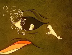 ON A MISSION : Kotick seeks advice from a whale while searching for a new home. - PHOTO COURTESY OF CHUCK JONES ENTERPRISES