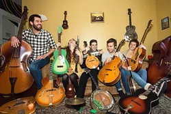 AN APPLE A DAY: Los Osos gal Molly Reeves (far right) returns to the area in a New Orleans hot jazz band called The World’s Finest Apples, playing on Aug. 24 in the Steynberg Gallery. - PHOTO BY BOBBY BONSEY