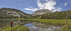 FISH ON: Grass Lake, like many of the lakes outside of Bishop, is a spot where anglers like to fish for trout. - PHOTO BY CAMILLIA LANHAM