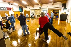 FITNESS AND FUN: The SLO Senior Citizens Center is a nexus for local seniors to congregate and enjoy fitness and leisure activities. The center also hosts health screenings provided by Community Action Partnership of San Luis Obispo (CAPSLO). - PHOTO BY JAYSON MELLOM