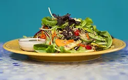 WHERE SALAD STARS: A salad with a cult following? You bet! In SLO, the Kitchen Sink Salad—which always features whatever’s fresh and seasonal right now—is a total phenomenon. - PHOTO BY JAYSON MELLOM