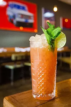 COCKTAIL CREATORS : Sidecar’s Underneath the Bleachers creation is one of the many fancy cocktails that make this downtown SLO hotspot a winner. If our readers know best—and we think they do—this place also has killer Bloody Marys. - PHOTO BY JAYSON MELLOM