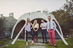 POP W&Uuml;NDERKINDS!:  Fialta, photographed at Cal Poly&rsquo;s architecture graveyard in Poly Canyon, releases their excellent new EP 'Hell Ni&ntilde;o' with a show at SLO Brew on April 14. - PHOTO COURTESY OF FIALTA