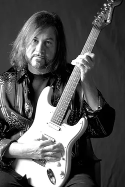 ROCK GOD PLAYS FOR THE ROCK: Kenny Lee Lewis, longtime member of the Steve Miller Band, plays the fourth annual fundraising concert for Morro Bay community radio station The Rock, on March 31, in the Morro Bay Vets Hall. - PHOTO COURTESY OF KENNY LEE LEWIS