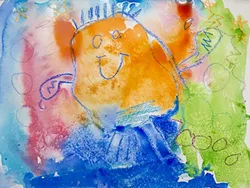 UNDER THE SEA: Kindergarten and first-grade students from Virginia Peterson Elementary School in Paso Robles spent a Friday morning learning to paint a crab as part of the Kids Art Smart program at Studios on the Park. - PHOTO BY JAYSON MELLOM
