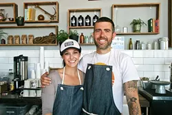 DEEP DIVE : Corinn “Rinney” Gallo and James Whitaker are at the helm of a new locals’ hangout on Front Street in Avila Beach. - PHOTO BY HAYLEY THOMAS CAIN
