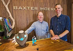 JEWELIN’ IT UP: Matt Moermon (left) and Matt Baxter (right) bring SLO shoppers what they need to make their loved ones feel special: bling with class and style. - PHOTO BY JAYSON MELLOM