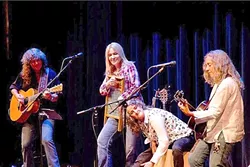 LADIES RULE!: SLOfolks has Nina Gerber and Chris Webster (left) playing April 7 at Coalesce, joined by Pam Delgado and Jeri Jones (right) on April 8 at Castoro Cellars. - PHOTO COURTESY OF SLOFOLKS