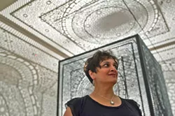 OUTSIDE THE BOX Pakistani-American artist Anila Quayyum Agha was born in Pakistan and works with themes like immigration and feeling like an outsider. - PHOTO COURTESY OF THE HAROLD J. MIOSSI GALERY