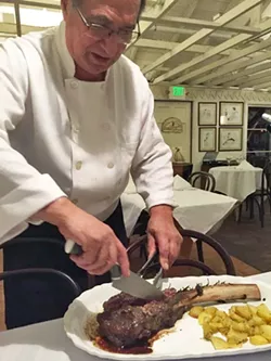 THE PLOT THICKENS Each Monday night, an Italian master chef is churning out incredible gourmet eats paired with classic flicks in Cambria. His name? Giovanni Grillezoni. His game? Making you very, very happy, indeed. - PHOTO COURTESY OF HARMONY CAFÉ