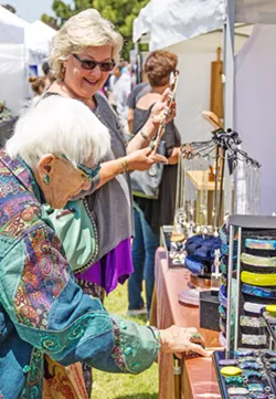 HIGH END At Morro Bay Art in the Park (and the upcoming Paso Robles Art in the Park) arts promoter Steve Powers looks to book fine artists and artisan craftsman to come and sell their wares. - PHOTO COURTESY OF STEVE POWERS