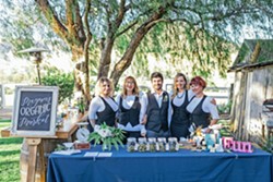 STEP RIGHT UP Megan's Organic Market supplied marijuana products and professional bud-tenders at one of Le Festin Events' cannabis-themed weddings. - PHOTO COURTESY OF KIEL RUCKER PHOTOGRAPHY