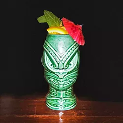TOTALLY LIT A Sidecar Cocktail Co. Mai Tai (lit on fire, for good measure) is super refreshing, citrusy, and totally not what you'd drink on your average cruise. Made "the old way" with Rhum Barbancourt 8, Appleton Estate rum, lime, orgeat, curacao, and Angostura bitters. Topped with a float of Hamilton 151, it is a must-try on any given Tuesday evening. - PHOTO COURTESY OF SIDECAR