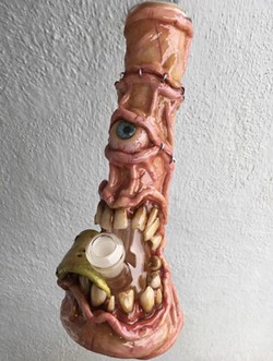 THAT'S DANK This bong, crafted by Grover Beach artist Joe Rowles had a starring role in a season two episode of the Netflix show Disjointed. - PHOTO COURTESY OF JOE ROWLES