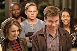 RUBES Annie (Rachel McAdams, left) and Max (Jason Bateman, right forefront), and their friends (left to right, second row) Kevin (Lamorne Morris), Ryan (Billy Magnussen), and Michelle (Kylie Bunbury), think they're solving a murder mystery during their regular game night, oblivious to the truth that a real crime is afoot. - PHOTO COURTESY OF NEW LINE CINEMA