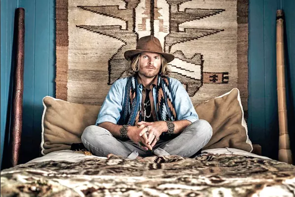 SPIRIT RANGER Singer-songwriter-multi-instrumentalist Trevor Green returns to the Central Coast with a stop at Sweet Springs on May 11, SLO Brew Rock on May 12, and Mr. Rick's on May 13, where he'll present his one-man-band guitar/didgeridoo/percussion show. - PHOTO COURTESY OF WILL THOREN