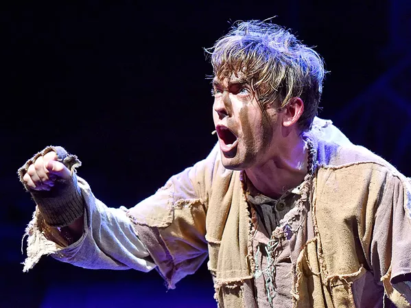 SANCTUARY Nick Hobbs brings Quasimodo to life in Pacific Conservatory Theatre's (PCPA) production of The Hunchback of Notre Dame. - PHOTO COURTESY OF LUIS ESCOBAR REFLECTIONS PHOTOGRAPHY STUDIO