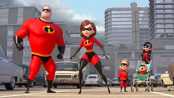 SUPER DUPER In Incredibles 2, everyone's favorite family of superheroes must work together with Frozone to defeat a new villain. - PHOTO COURTESY OF DISNEY/PIXAR
