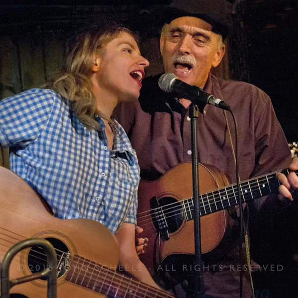 RED BARNERS Americana, blues, early jazz, jug band, and beyond duo Meredith Axelrod and Jim Kweskin play the next Red Barn Community Music Series on July 7. - PHOTO COURTESY OF JIM KWESKIN AND MEREDITH AXELROD